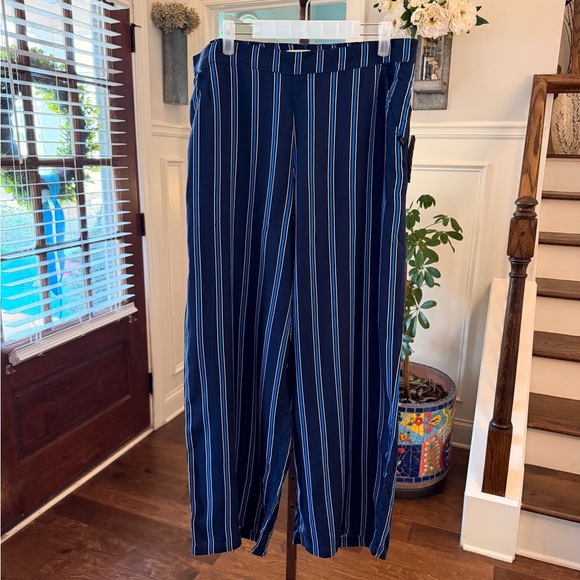 Vans NWT Suma Time Skydriver Navy and Blue Striped Pants w/ Pockets - Picture 3 of 7